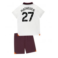Camiseta Manchester City Matheus Nunes #27 Segunda Equipación Replica 2023-24 para niños mangas cortas (+ Pantalones cortos)